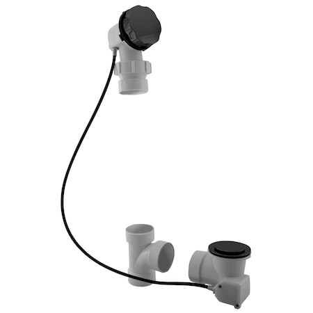 Westbrass Ball Joint Head PVC Cable Drive BW&O in Powdercoated Black D50P45BJ-62